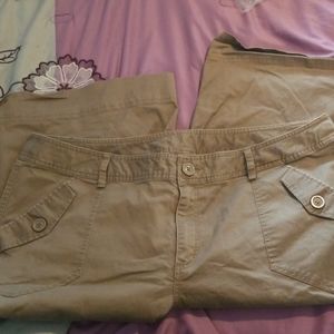 Venezia Capri pants Sz 22 Olive Green